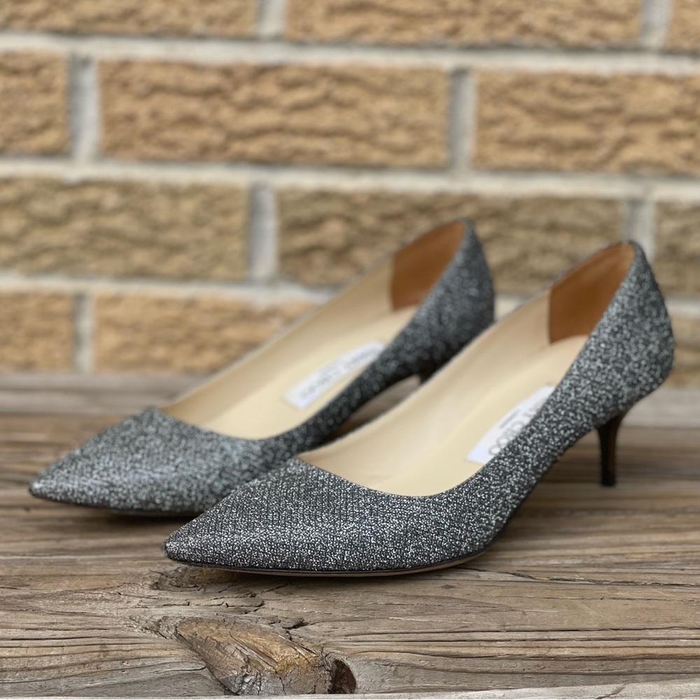 Jimmy Choo Metallic Grey Romy
Pumps ，Size 36